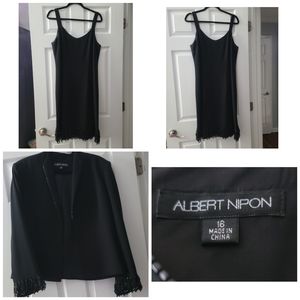 Alber Nipon 2pc Beaded detail Elegant Dress